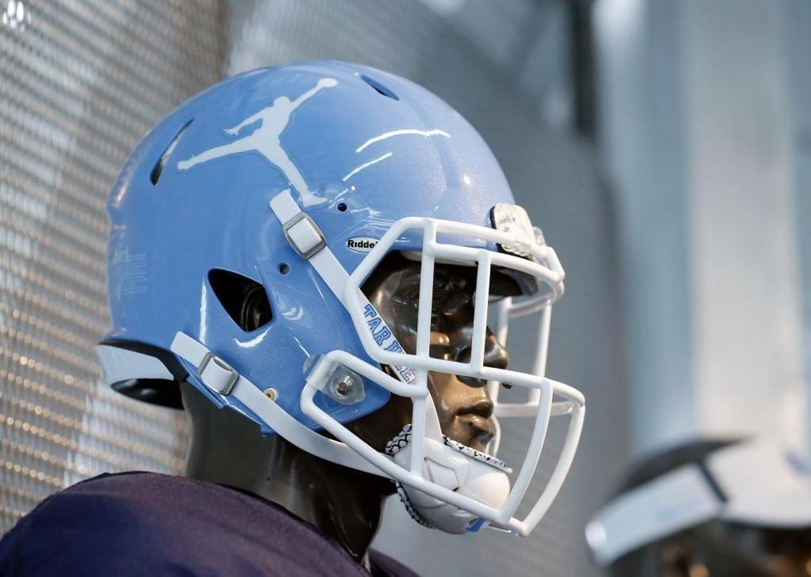 UNC football’s new helmets feature an image of Michael Jordan’s Jumpman.