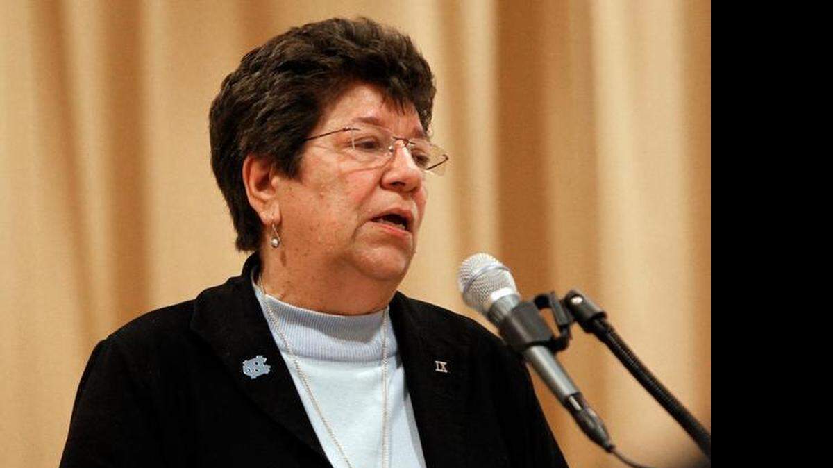 
Jan Boxill speaks during a Faculty Council meeting Friday, March 8, 2013, at UNC-Chapel Hill.
