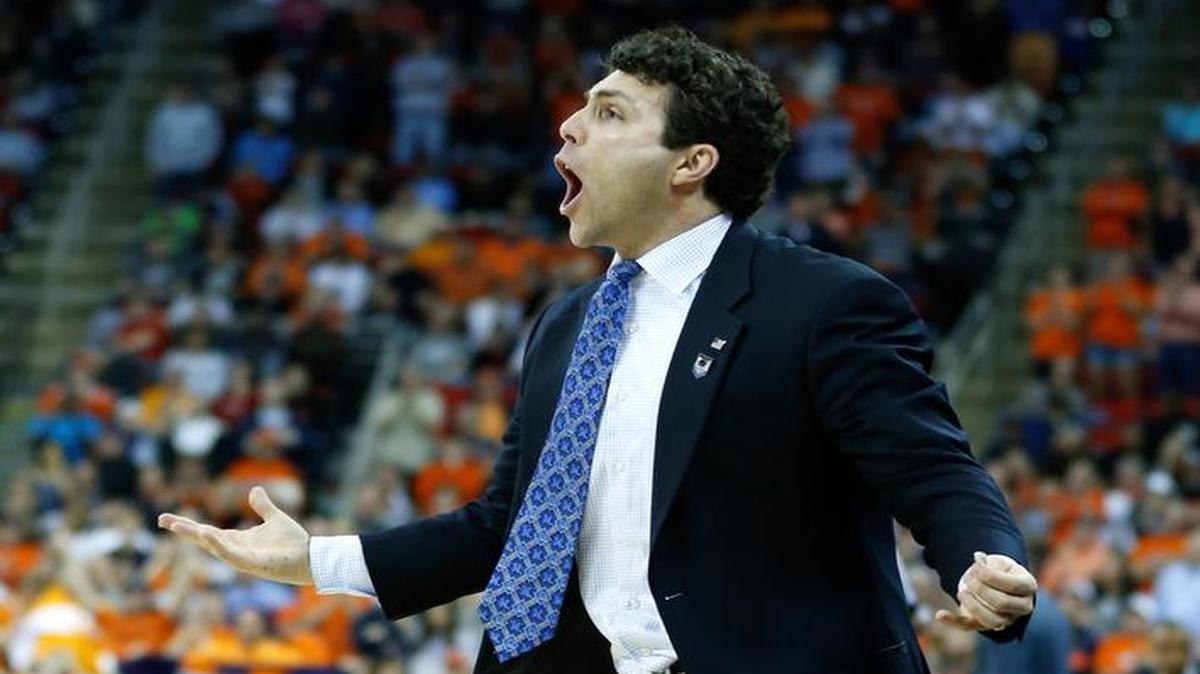 Memphis head coach Josh Pastner yells at his team during the first half of Virginia's game against Memphis in the third round of the NCAA tournament at PNC Arenaon March 23, 2014. Pastner now coaches at Georgia Tech.