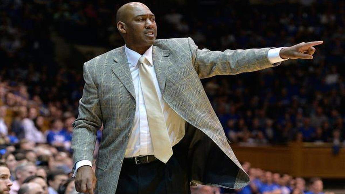 
Wake Forest Demon Deacons head coach Danny Manning directs his team during their March 4 routing by the Duke Blue Devils at Cameron Indoor Stadium. Duke won 94-51. 
