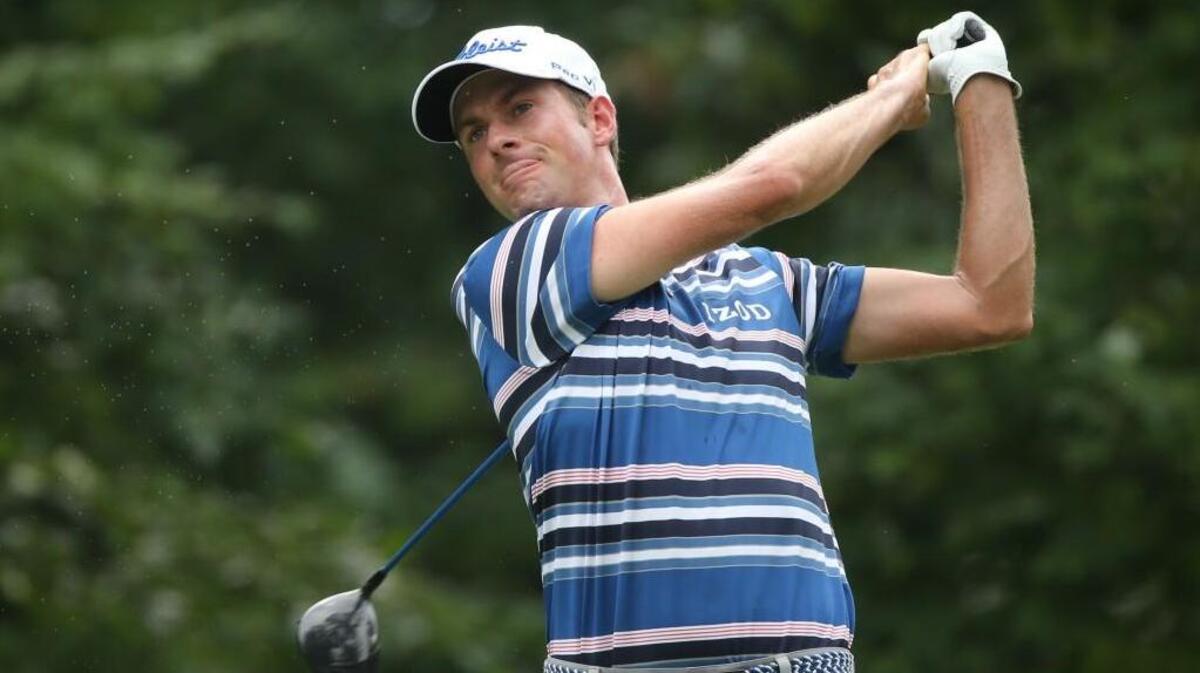 Webb Simpson watches his tee shot on the third hole during the third round of the PGA Championship golf tournament at Baltusrol Golf Club in Springfield, N.J., on July 30, 2016. (AP Photo/Seth Wenig)