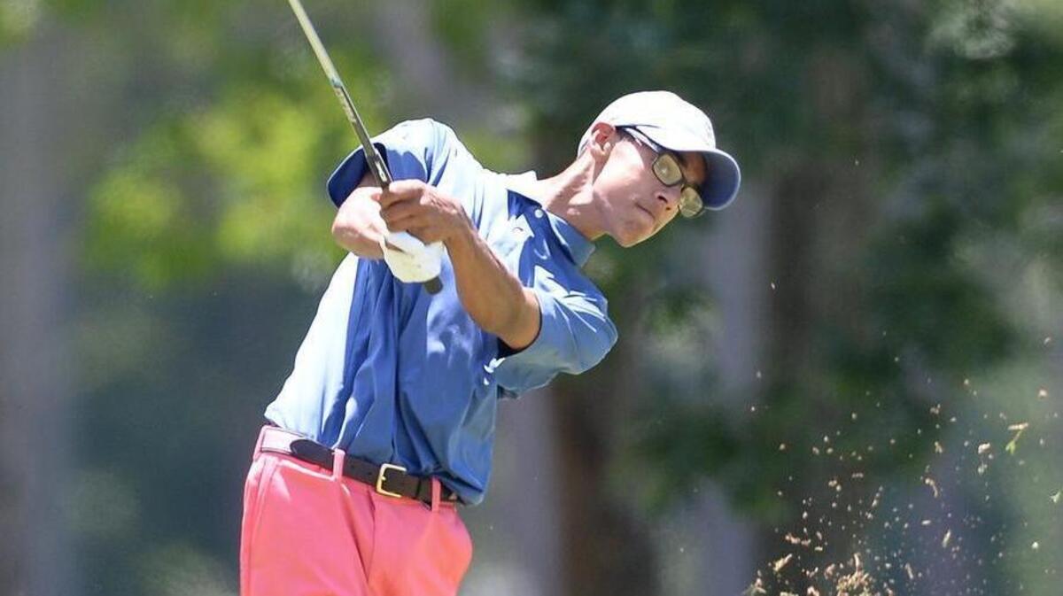 Akshay Bhatia of Wake Forest hits from the fairway during the 56th North Carolina Amateur Championship on the Jack Nicklaus Signature Golf Course at the Governor's Club in Chapel Hill on June 19, 2016.