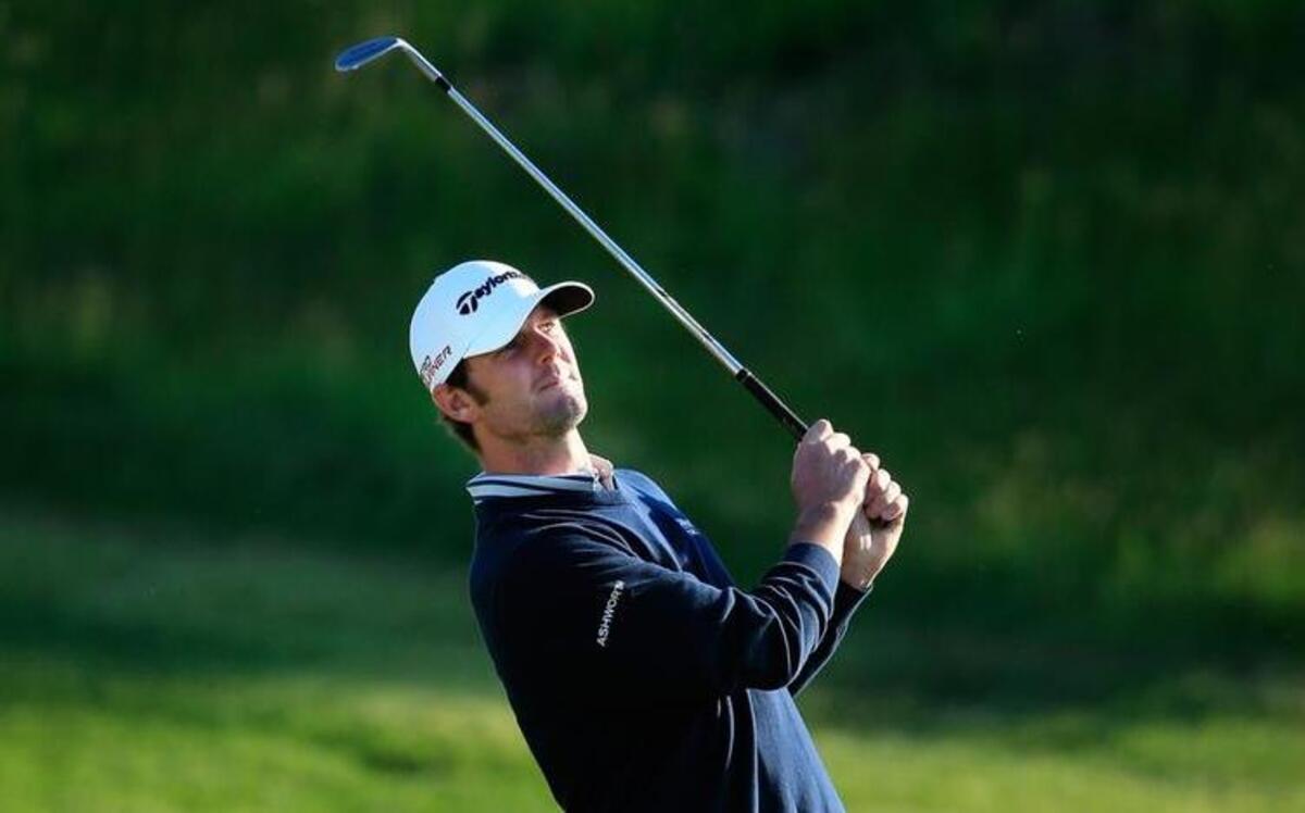 
Wes Roach hits his second shot on the fourth hole during the second round of the United Leasing Championship held at Victoria National Golf Club on May 1, 2015 in Newburgh, Indiana. (Photo by Michael Cohen/Getty Images)
