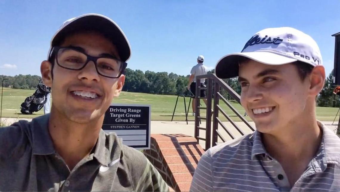 Area golfers Akshay Bhatia (left) and Grayson Wotnosky.