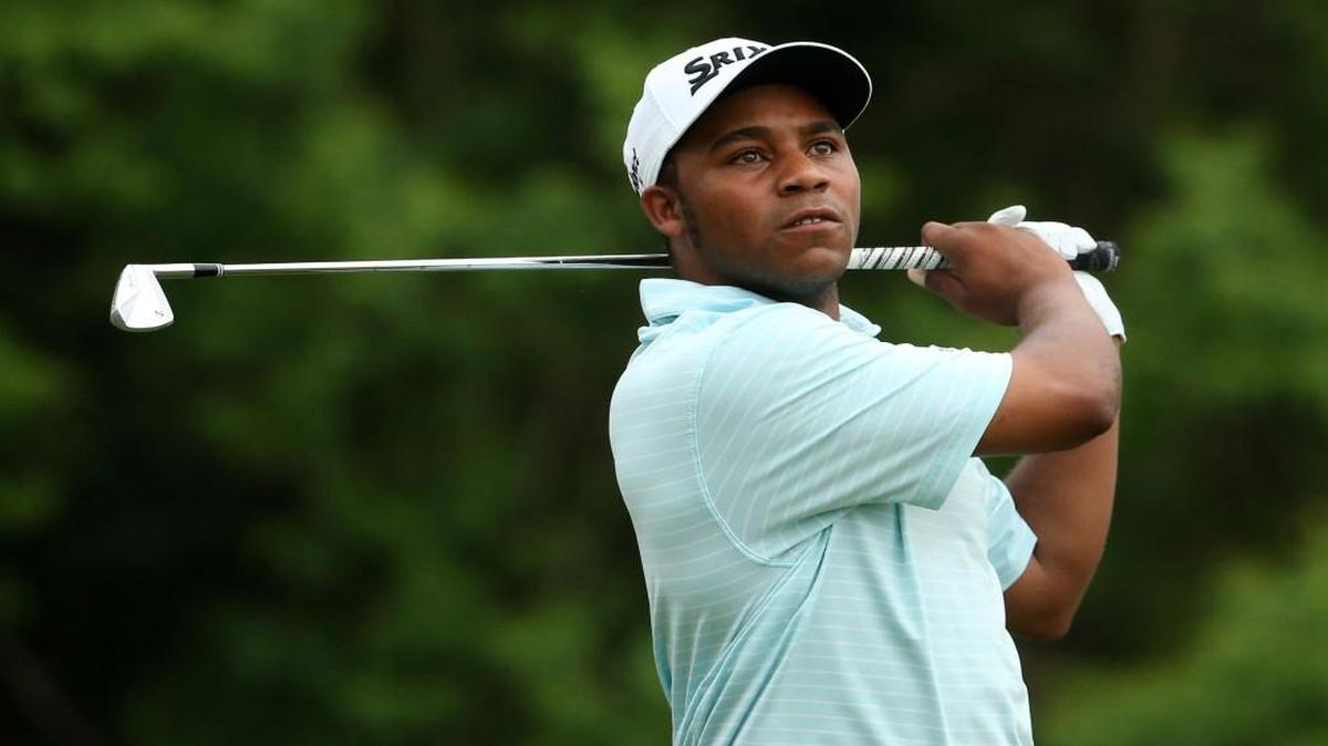 Harold Varner III tees off on the third hole during a continuation of the third round of the Zurich Classic at TPC Louisiana on April 30, 2016 in Avondale, Louisiana. (Photo by Chris Graythen/Getty Images)