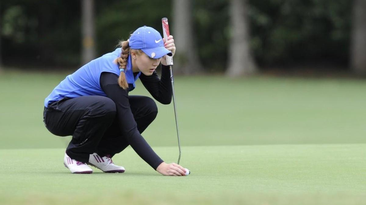 Emilia Migliaccio of Cary, playing for Athens Drive in this 2013 photo, went 3-0 for the U.S. team at the 2016 Junior Ryder Cup competition on Sept. 26-27 at Interlachen Country Club in Minnesota.