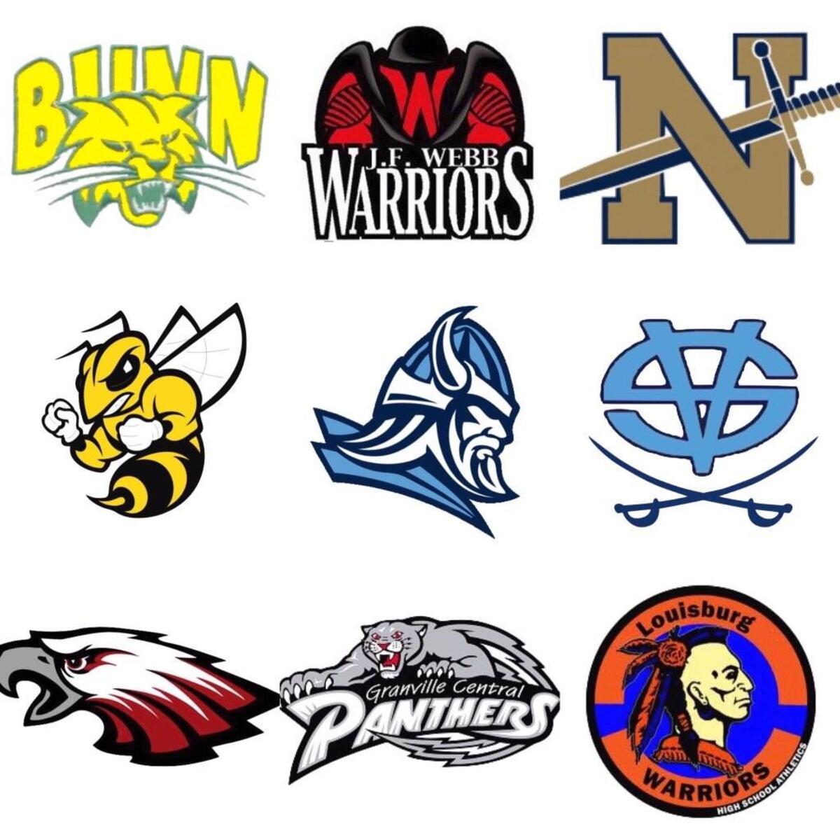 Northern Carolina 1A/2A Conference: Bunn Wildcats, J.F. Webb Warriors, Northern Vance Vikings, Roanoke Rapids Yellow Jackets, South Granville Vikings, Southern Vance Raiders, Warren County Eagles; Granville Central Panthers, Louisburg Warriors.