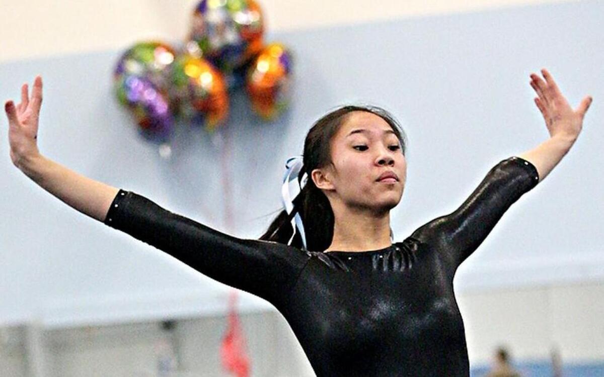 Panther Creek's Katie Brownlee starts her routine during the State Gymnastic Championships meet in Raleigh N.C., February 6, 2016.1