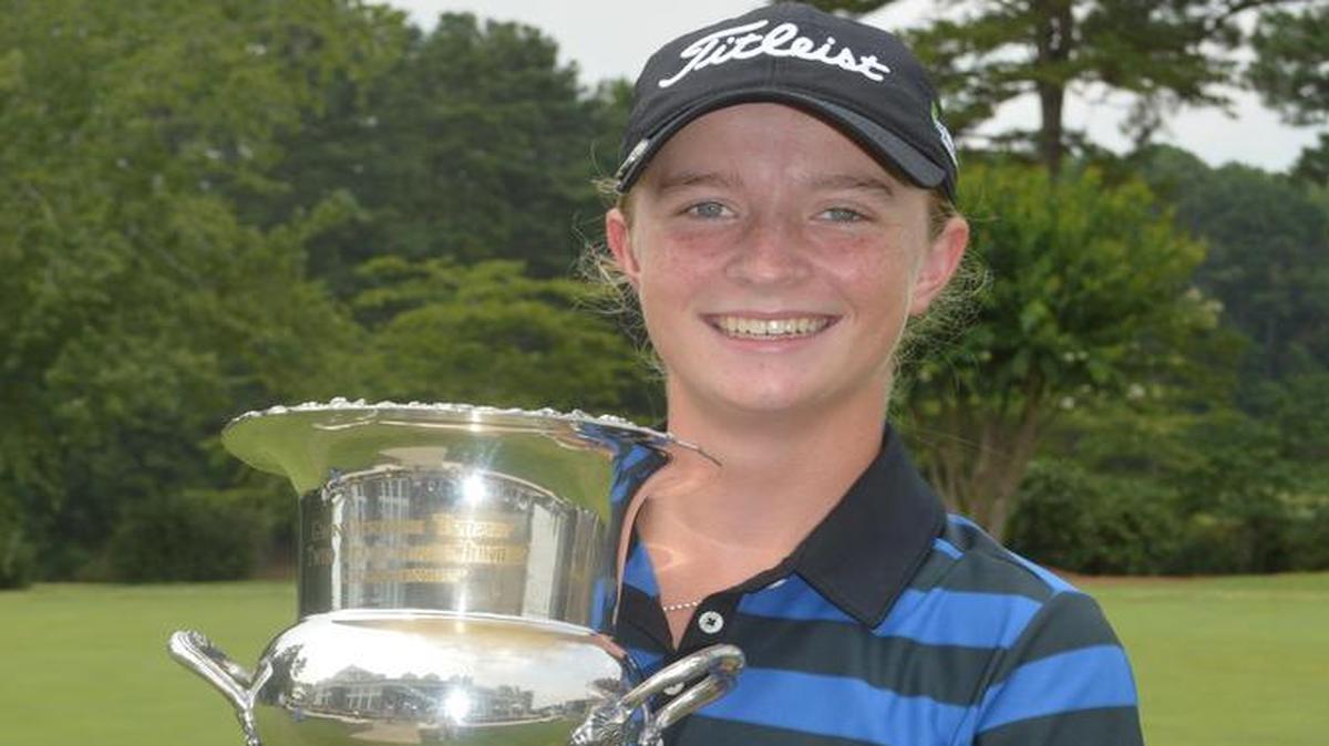 
Kathleen Sumner of Charleston, S.C., won the 2015 Twin States Junior Championship, contested Tuesday and Wednesday at the Chapel Hill Country Club, for her first Carolinas Golf Association title. 
