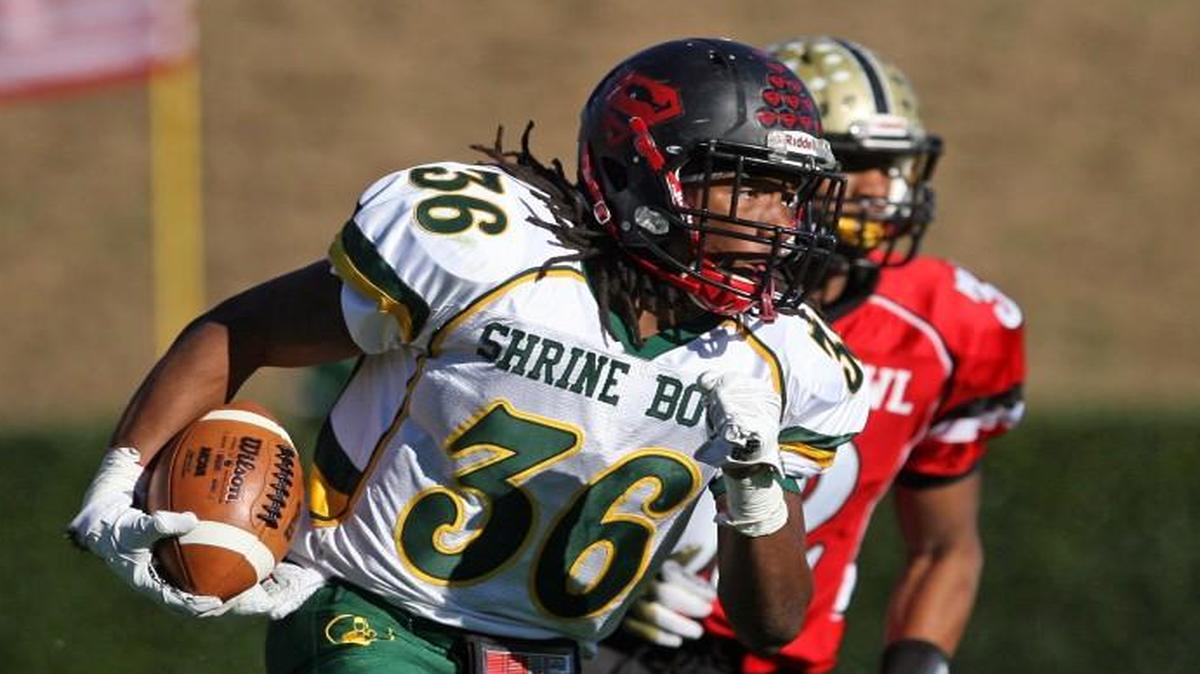 Southern running back Jordon Brown returns a kickoff in the Shrine Bowl on Saturday at Wofford's Gibbs Stadium in Spartanburg.
