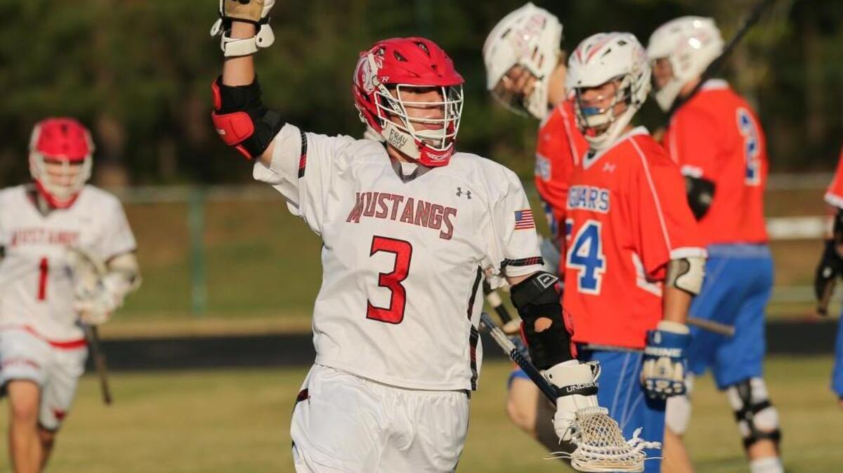 Ryan Macri (3) Middle Creek High School celebrates the first goal of the night.