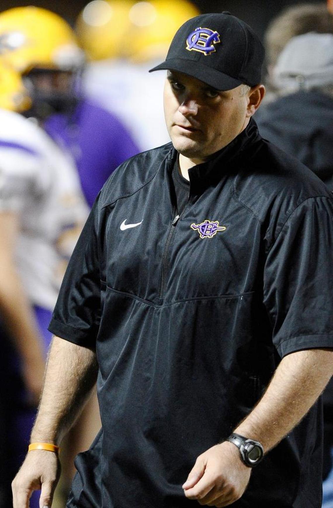 Corinth Holders head coach Bubba Williams, during South Johnston's football game against Corinth Holders on October 30, 2015.