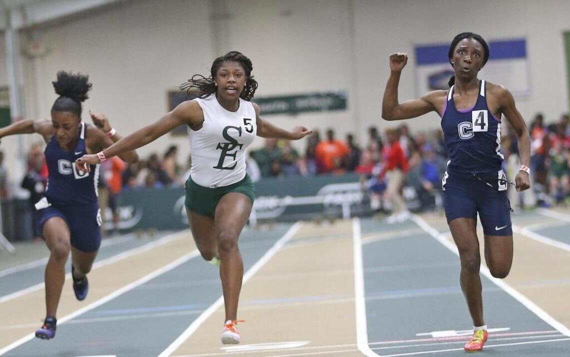 Southeast Raleigh indoor track and field shows the thrill of second place