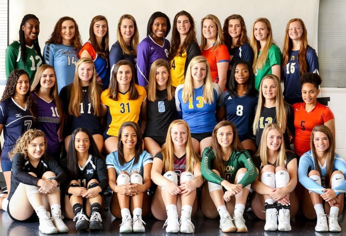 The members of the N&O All-Metro Volleyball Team, pose for a portait on Saturday, December 16, 2017.