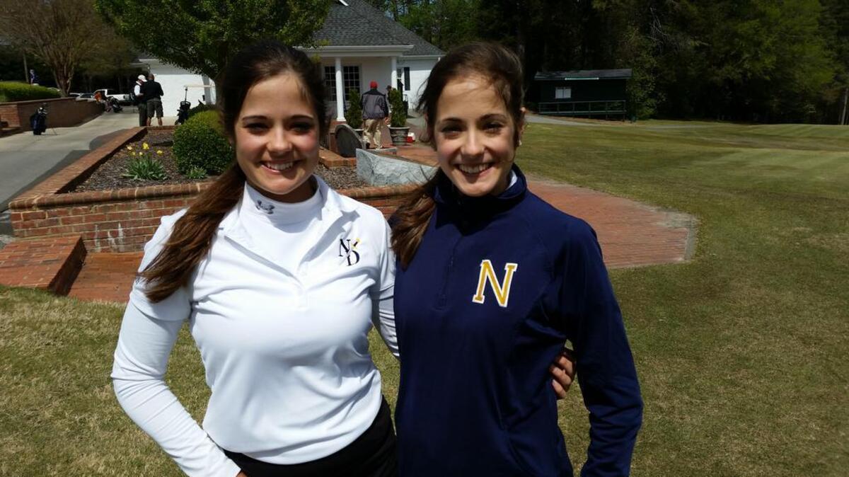 The Spicer twins, Jessica (left) and Sarah (right), both plan on attending and playing golf next year at Virginia Tech.