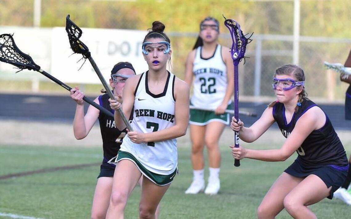 Green Hope girls lacrosse soars past Holly Springs