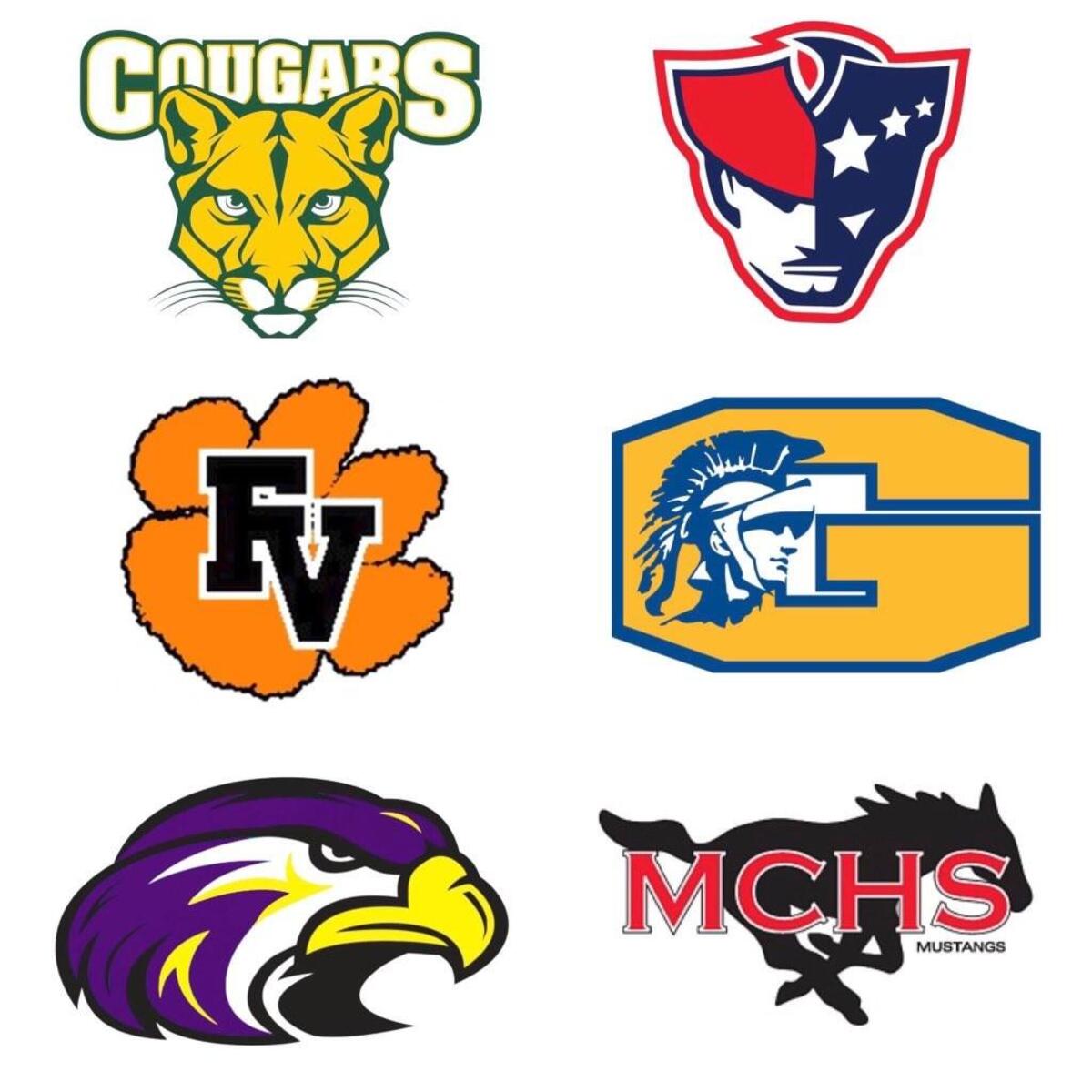 Southern Wake Athletic Conference: Apex Cougars, Apex Friendship Patriots, Fuquay-Varina Bengals, Garner Trojans, Holly Springs Golden Hawks and Middle Creek Mustangs.