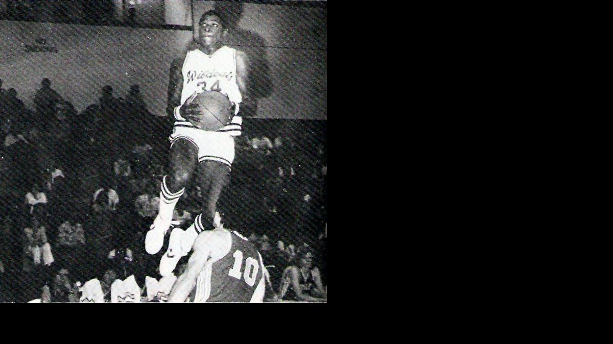 
Former Chico State player Wayne Burden drives for the basket in this undated photograph.
