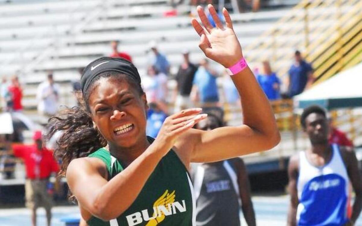 
Tainasha Vines was the NCHSAA female athlete of the year. She is competing in 2A state track championships on Saturday.
