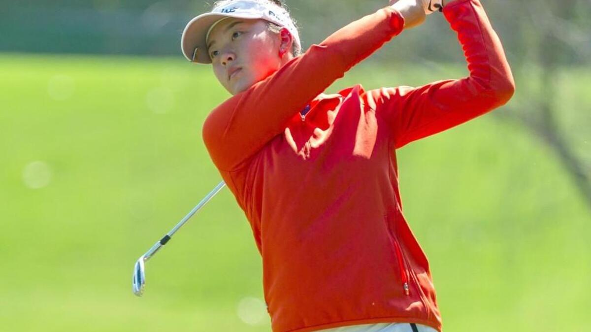 
Jennifer Chang swings during the 2015 SWAC Tournament at Bentwinds Country Club on Tuesday, October 13, 2015.
