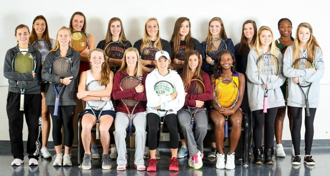 Members of the N&O All-Metro Girls Tennis Team pose for a portait on Saturday, December 09, 2017.