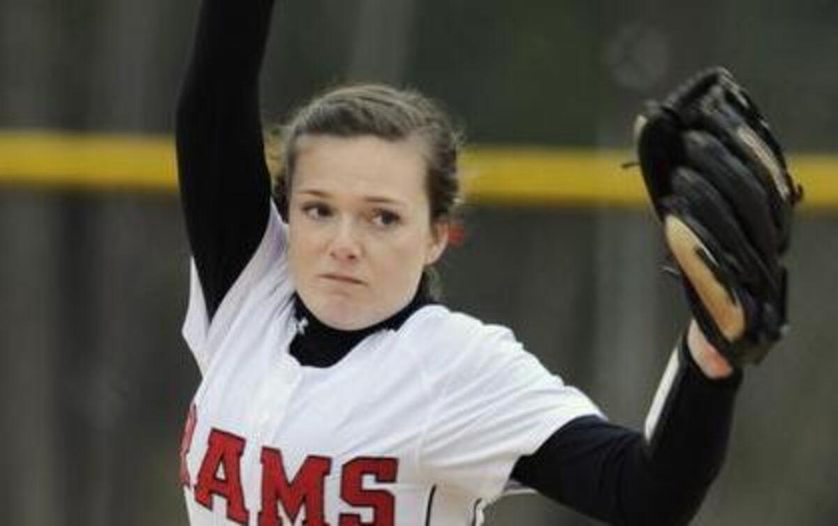 Rolesville’s Madison Taylor (5) pitches against Wake Forest in Rolesville, N.C. on Thursday, March 3, 2016. The game was suspended after 6 innings with a tied score of 3-3 because it was getting dark.