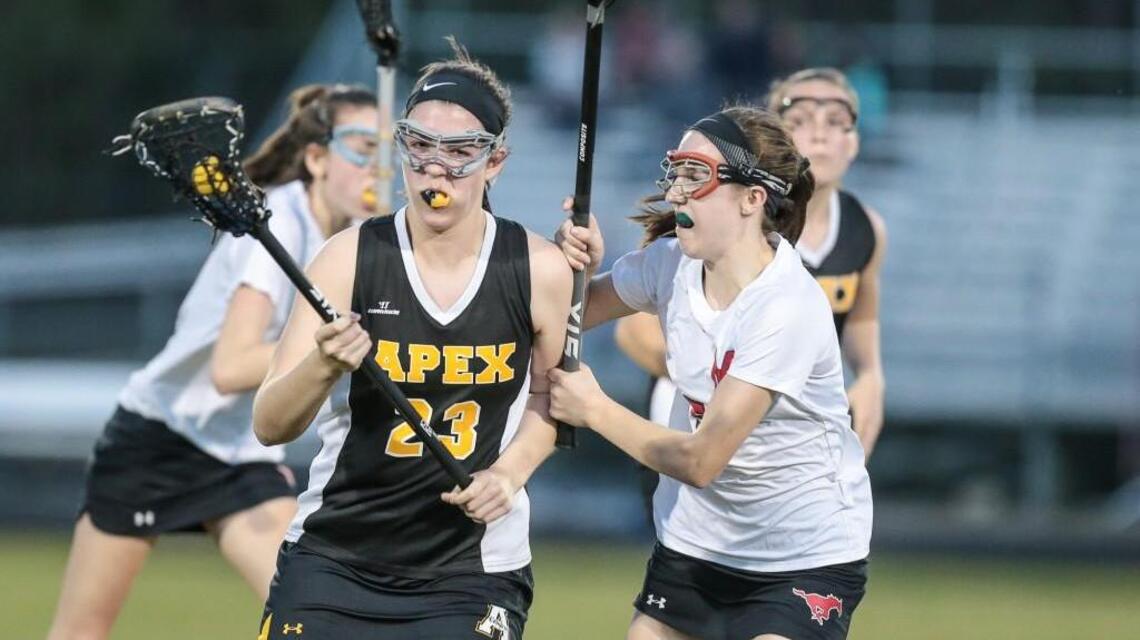 Apex girls lacrosse bests Middle Creek in unbeaten showdown