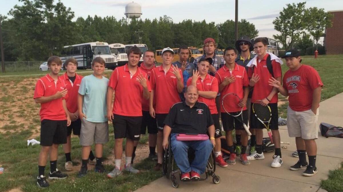 North Johnston's boys tennis team is in the regional championship for the first time in school history after a 5-4 win over Providence Grove Monday afternoon.