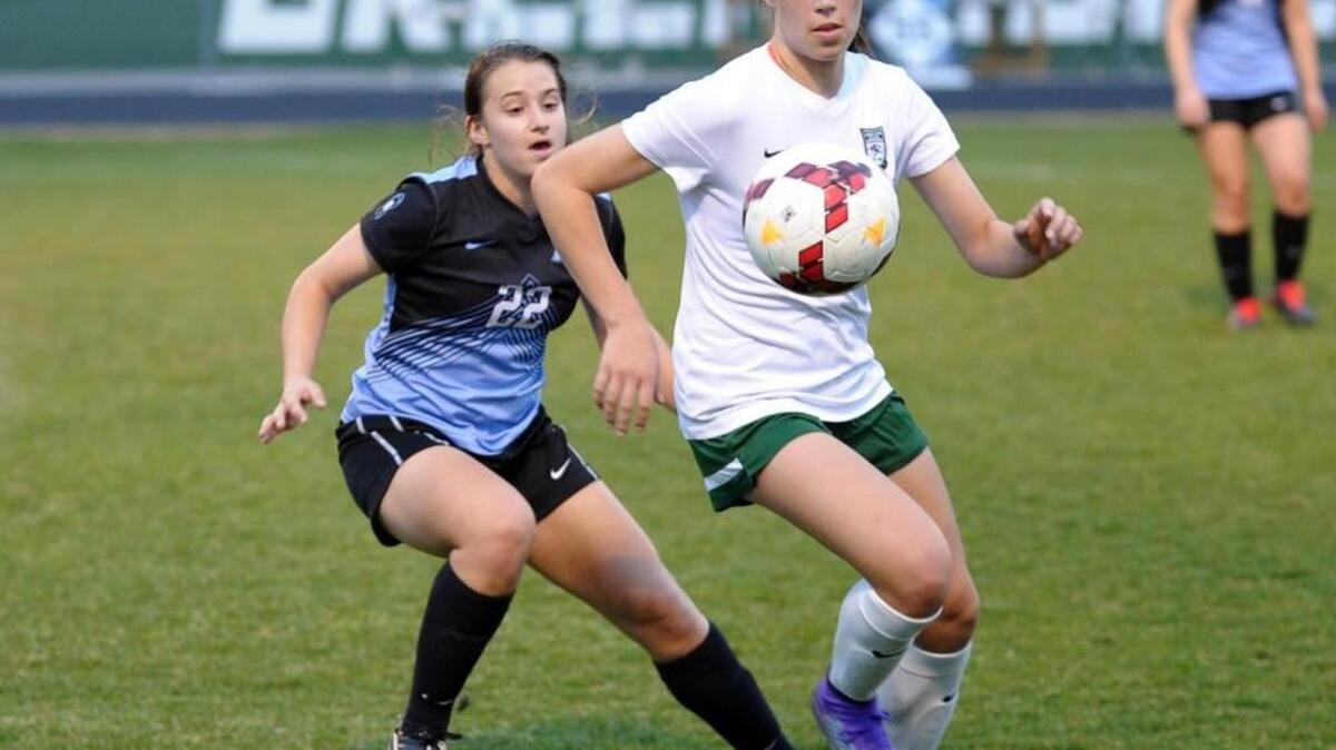 Green Hope’s Summer Hanks (23) during the girls soccer game game, which was played in Cary on Monday, March 14, 2016.