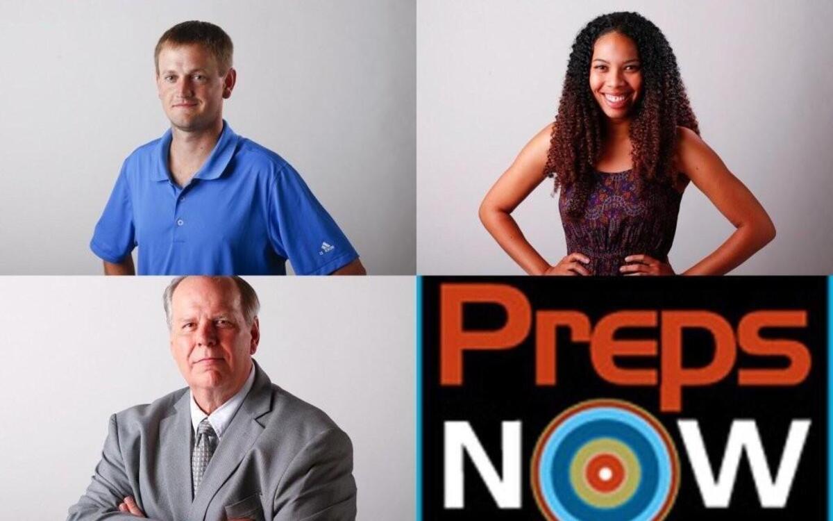 PrepsNow roundtable writers. Top row (L-R): D. Clay Best and J. Mike Blake. Second row: Aaron Moody and Jessika Morgan. Bottom row: Elliott Warnock.