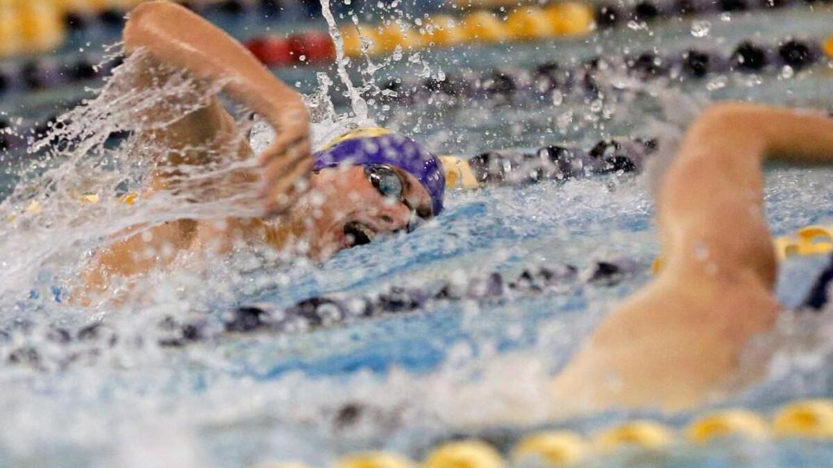 Corinth Holders’ Ryan Patrick won the boys 200-yard freestyle at the Two Rivers 3A Conference Swim Meet held at the Smithfield Recreation and Aquatics in Smithfield on Wednesday.