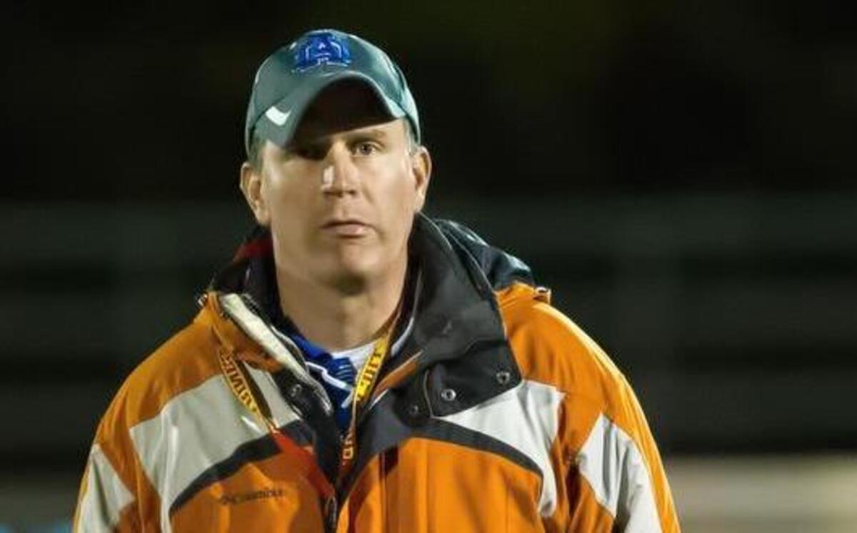 
Athens Drive head football coach Chris Martin, seen here on Nov. 7, 2014 in the season finale against Cary.
