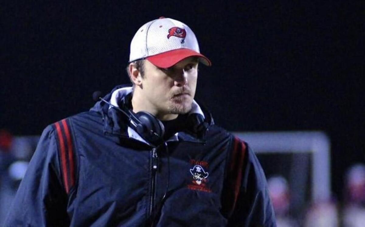 Wilson Helms, new Rolesville High School head football coach, during a game with the Page High Pirates.