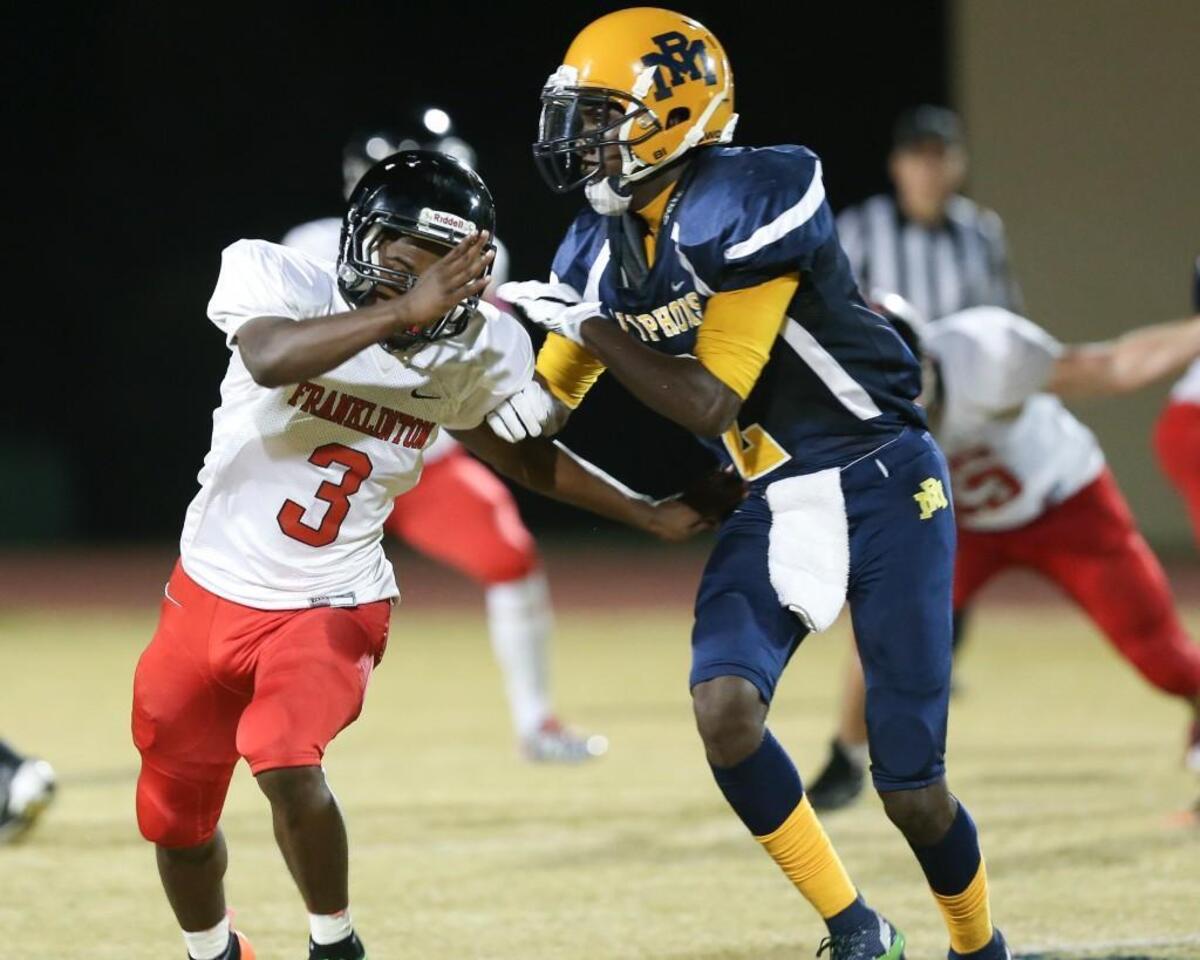Watch Rocky Mount’s Shyheim Battle, right, against DH Conley on Aug. 24.
