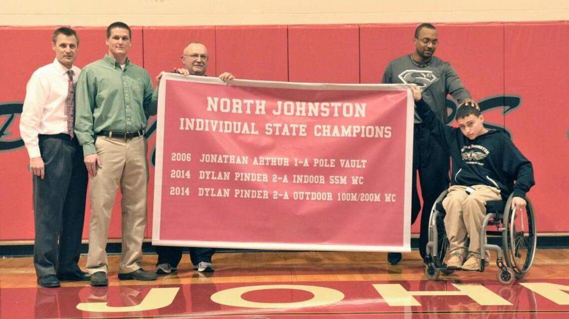 North Johnston’s Dylan Pinder wins twice at NCHSAA 1A/2A indoor track championships