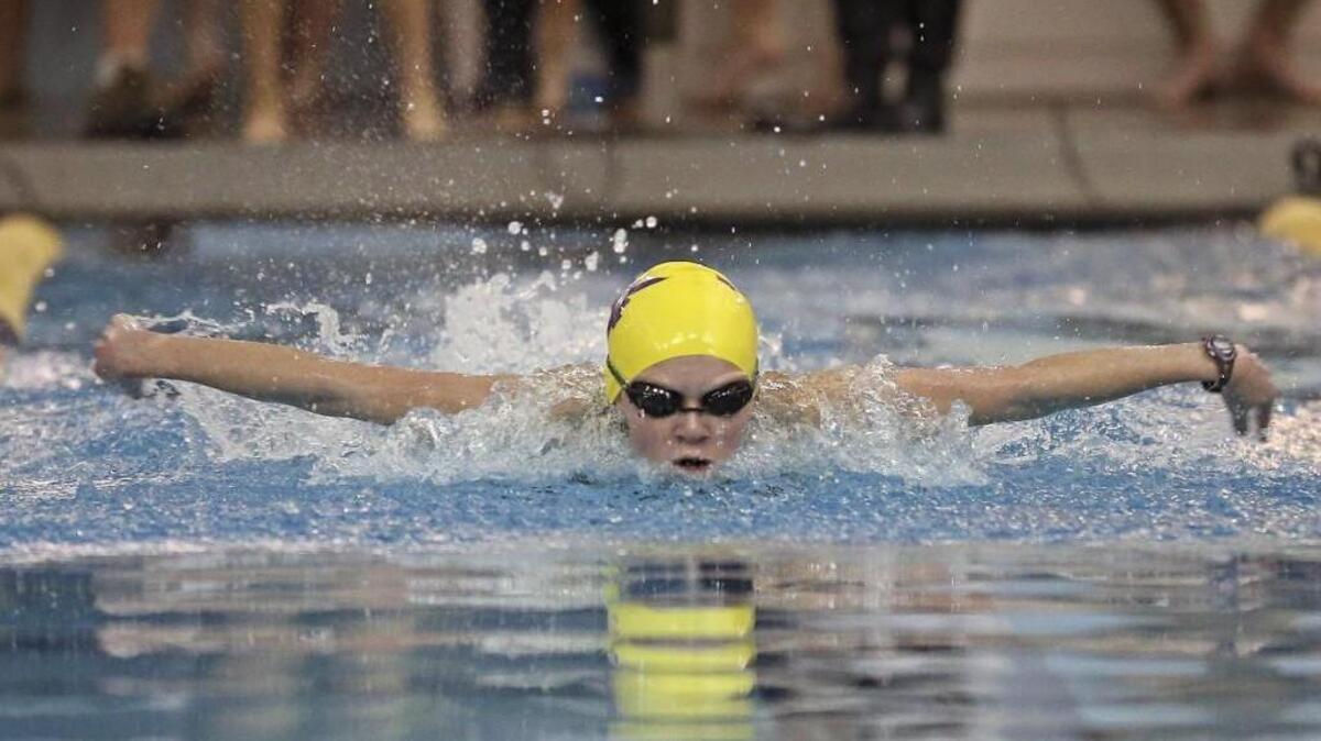 Corinth Holders’ Callie Blandford won the girls 100 yard butterfly. Coverage from Two Rivers Conference swim meet held at the Smithfield Aquatics and Recreation Center in Smithfield, N.C. on Thursday, December 3, 2015.