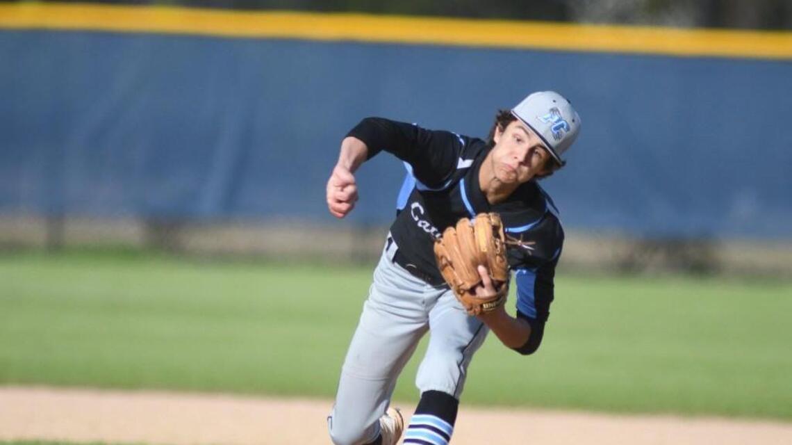 Panther Creek baseball freshman pitching with swagger