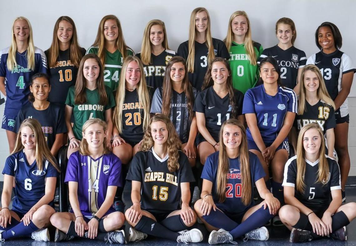 The News & Observer's All Metro Spring girls soccer team portraits on Saturday, June 16, 2018.