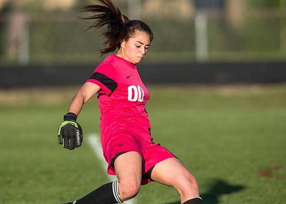 Wake Forest’s Madison McNally takes a goal kick against Millbrook in a 2016 game.