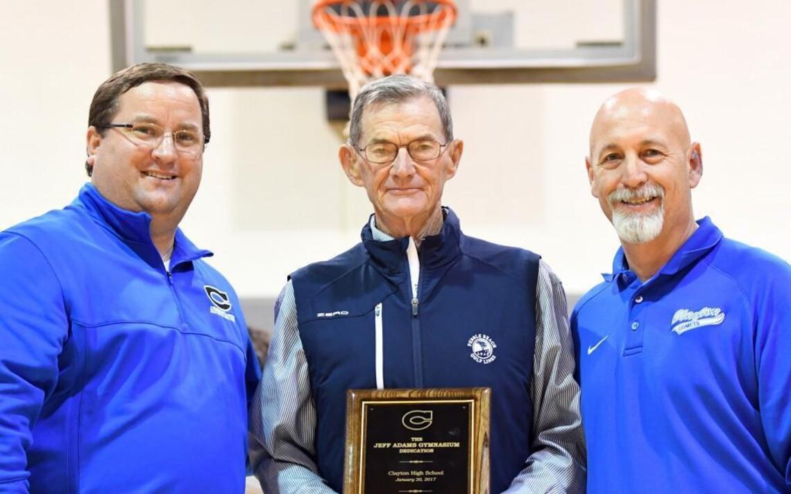 Clayton renames its gym after championship basketball coach Jeff Adams