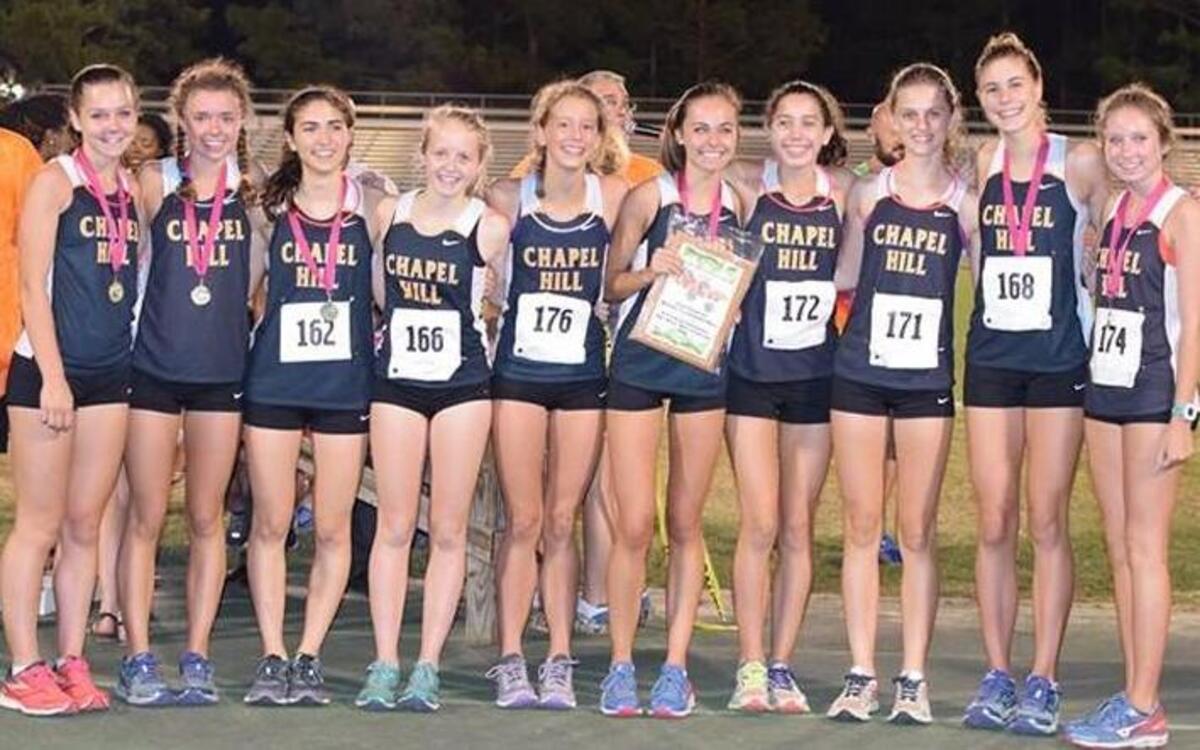 Chapel Hill High School’s girls cross-country team.