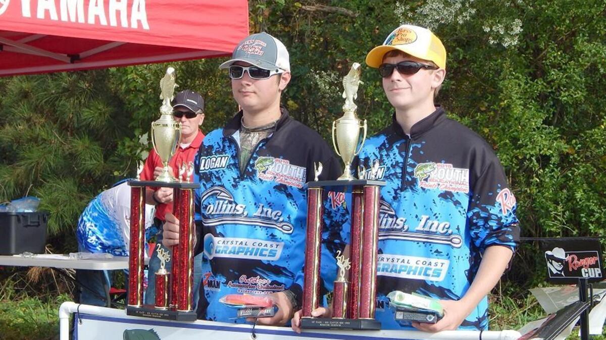 Hillsborough Orange High School students Logan Jennings (above, at left) and Alden Patterson (at right) led the field at the second annual Clayton High School Bass Club Tournament on Buckhorn Lake near Wilson on Oct. 31. The tournament included teams from Clayton, North Johnston, Corinth Holders, Wilson Hunt, Orange among others. Jennings and Patterson brought home a five-fish limit catch of 17.39 pounds using multiple lipless crank bait lures. Patterson also brought home the top lunker (largest single fish) award with a 6.30 bass. The Clayton High duo of Ethan Howard and Mason Medlin finished second with a catch of 15.88 pounds. Defending event champions Tyler Little and Chase Crocker of North Johnston finished third with 12.78 pounds.