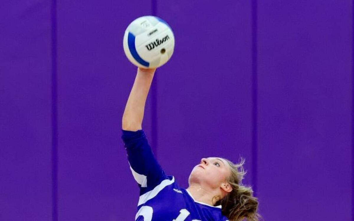 
Broughton outside hitter Katja Ehlers (11) attacks against Leesville Road in last year’s state playoffs. She is one of several key returns for Broughton. 
