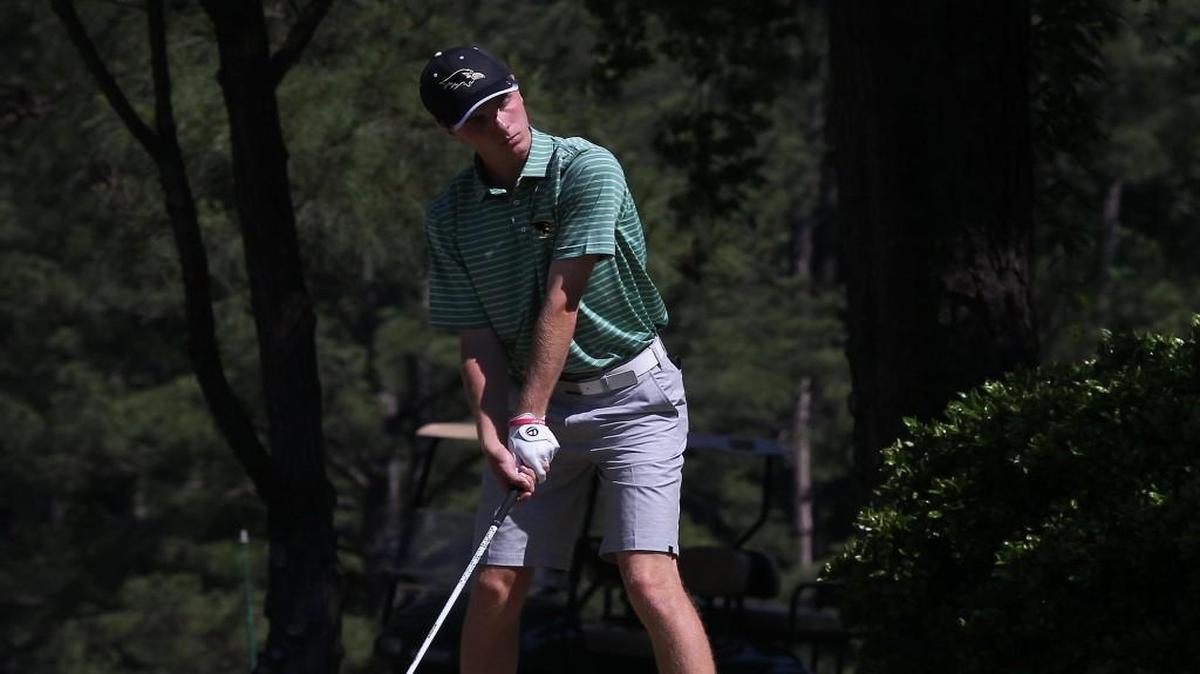 Ravenscroft's Ryan Gerard keeps his form during the NCISAA 3A championships at The Country Club of Whispering Pines. Pinehurst , N.C. on May 12, 2017.