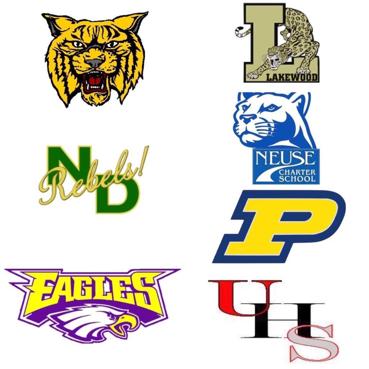 Carolina 1A Conference: Hobbton Wildcats, Lakewood Leopards, Neuse Charter Cougars, North Duplin Rebels, Princeton Bulldogs, Rosewood Eagles, Union Spartans.