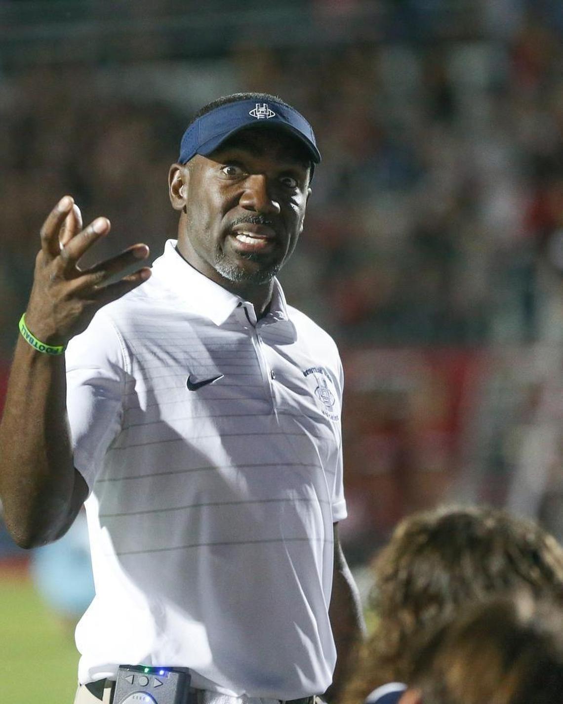 Heritage's head coach Dewayne Washington.