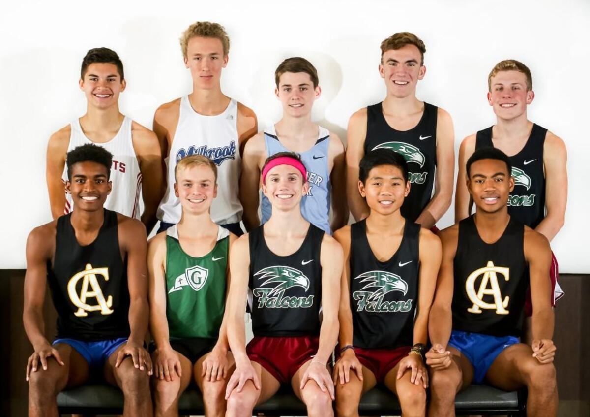 Members of the N&O All-Metro Boys Cross Country Team, pose for a portait on Saturday, December 9, 2017.