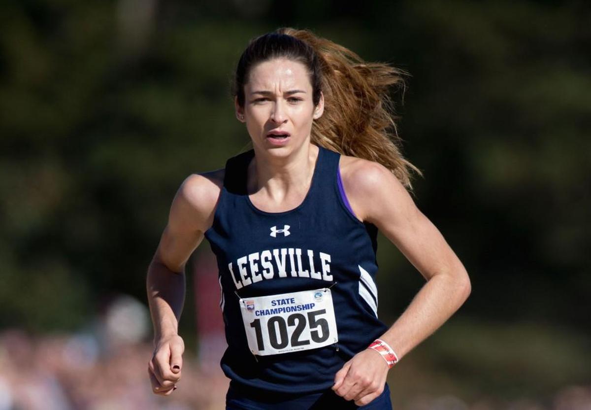 Leesville's Nevada Mareno takes home first place in the NCHSAA Class 4A Girls State Cross Country Championships that took place at Ivey Redmon Sports Complex on November 5, 2016 in Kernersville, North Carolina.