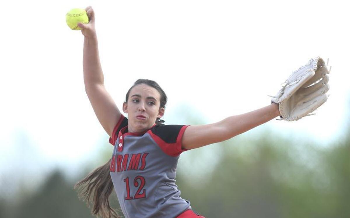 Franklinton’s Summer Jacobs (12) winds up to deliver a pitch to a Bunn batter earlier this season.