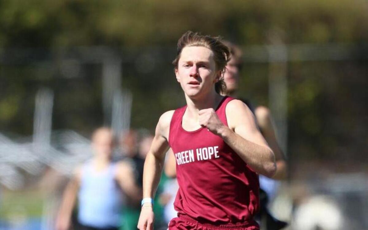 Green Hope's Henry Pehr is the state leader in the 1,600. He is committed to run at North Carolina.